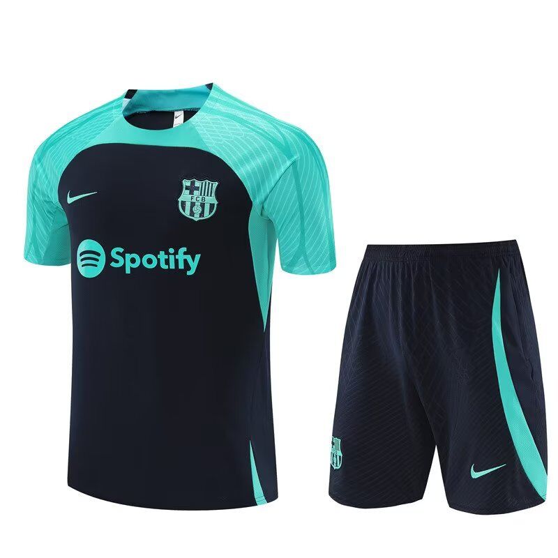 AAA Quality Barcelona 23/24 Green/Black Training Kit Jerseys